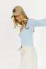maria ribbed top // blue