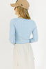 maria ribbed top // blue