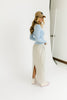 maria ribbed top // blue