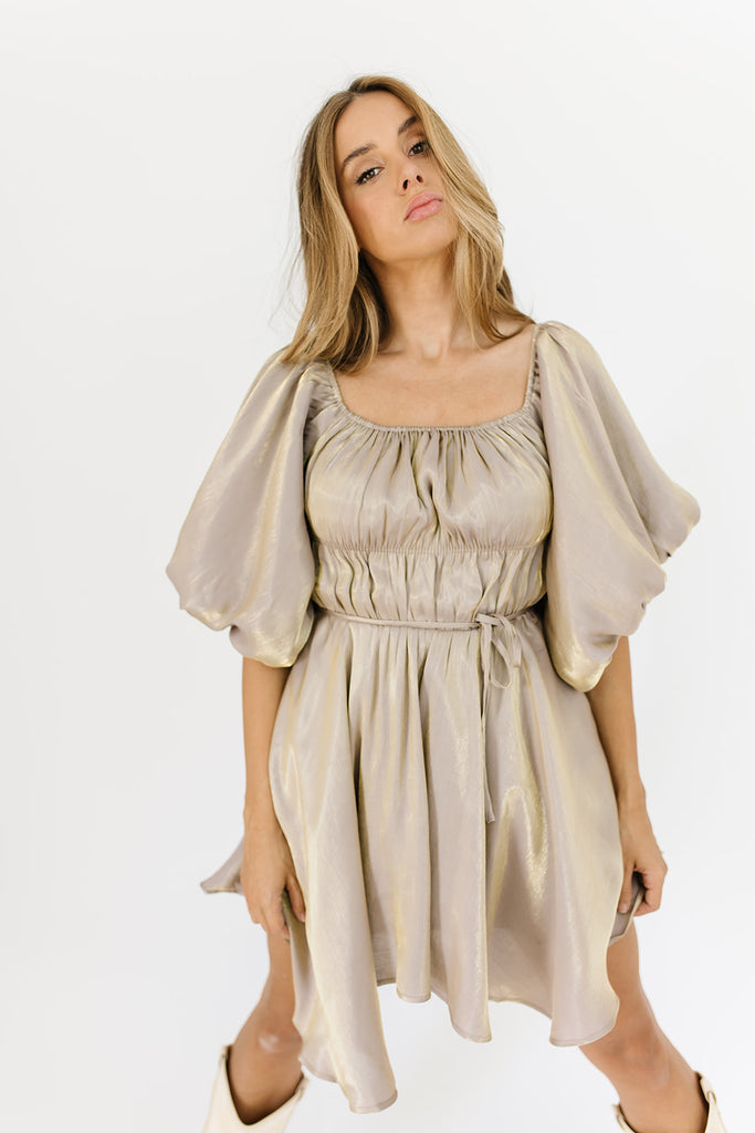 paris mini dress // milky mocha