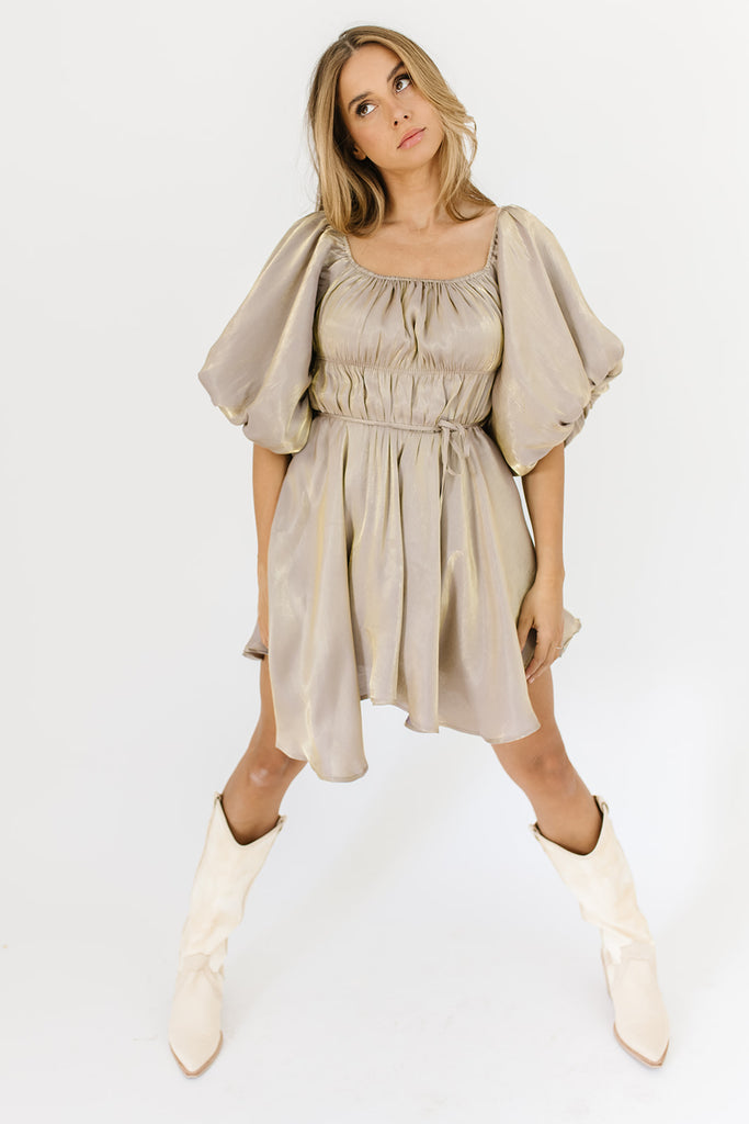 paris mini dress // milky mocha