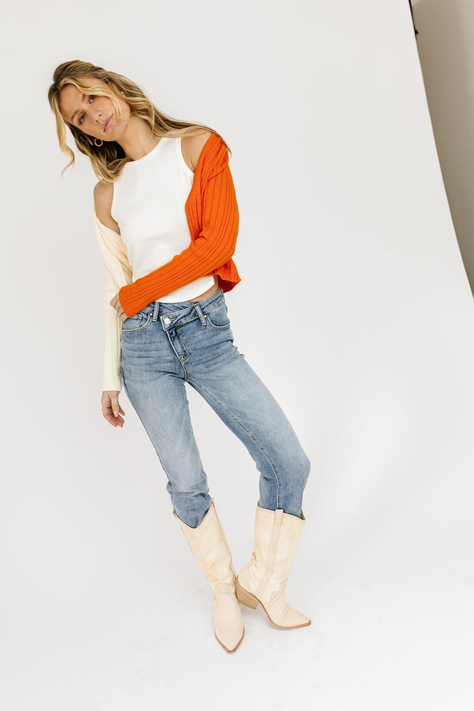 hold my hand color block top