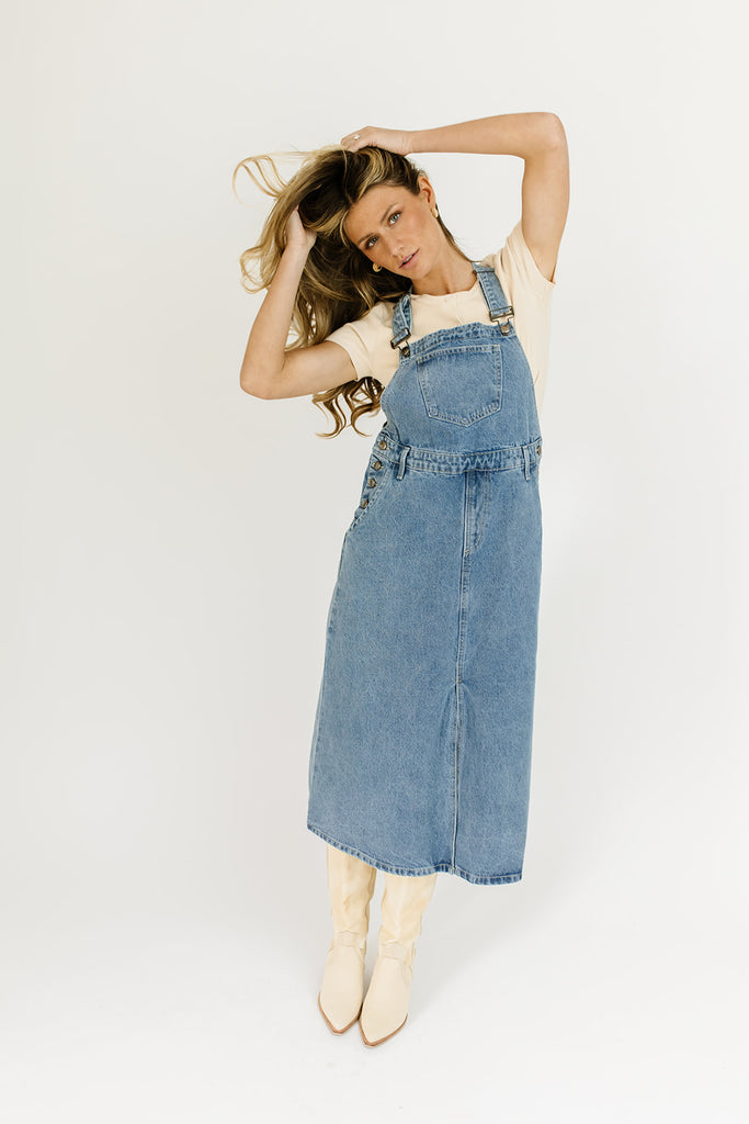 Plus Size Nicole Denim Overall Dress | Rinse