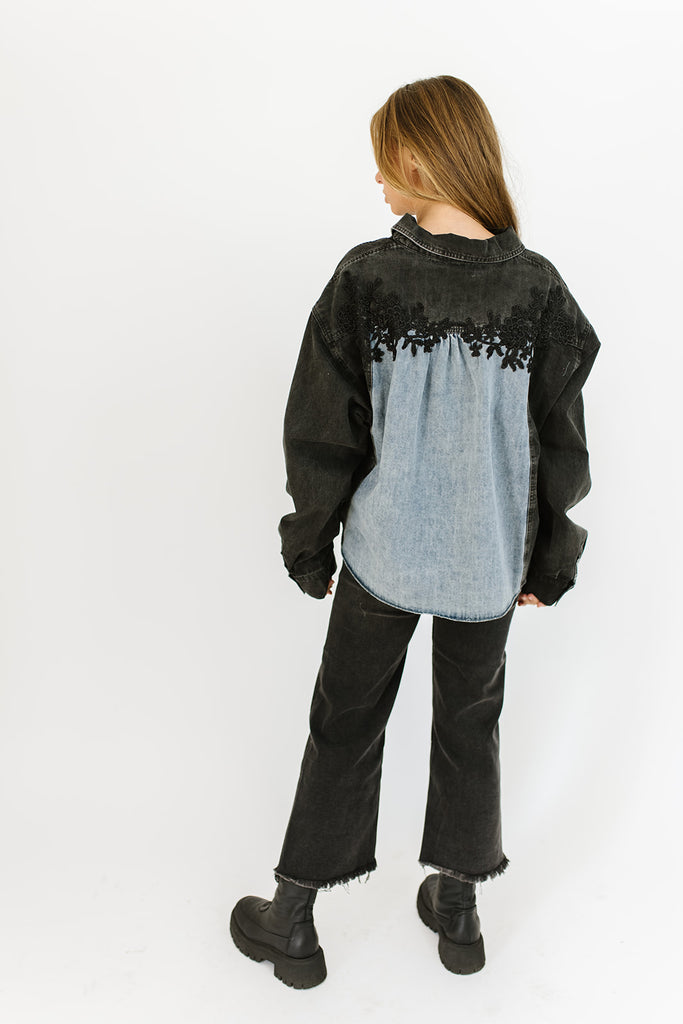 silverado denim button up