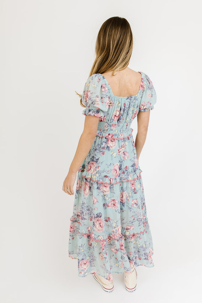 turn around floral maxi dress