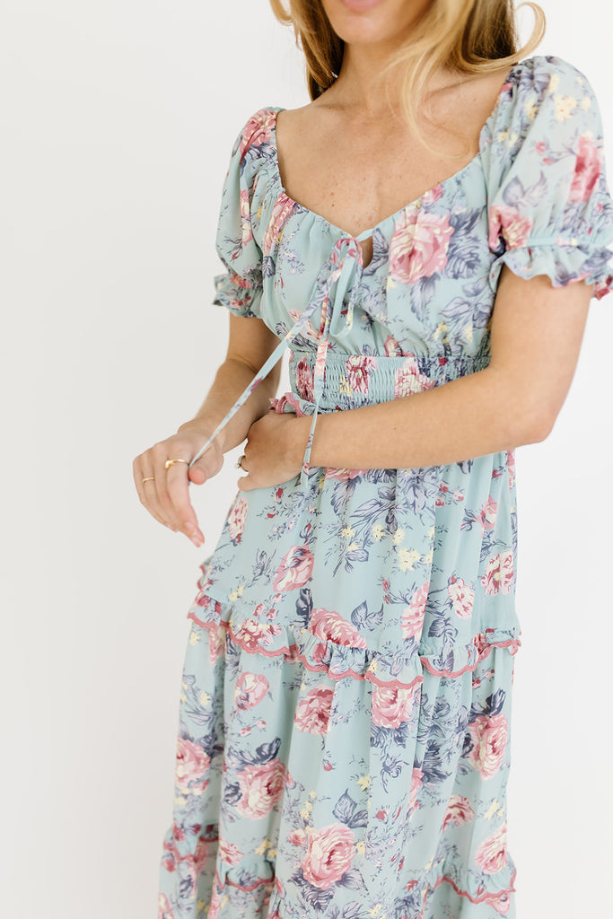 turn around floral maxi dress