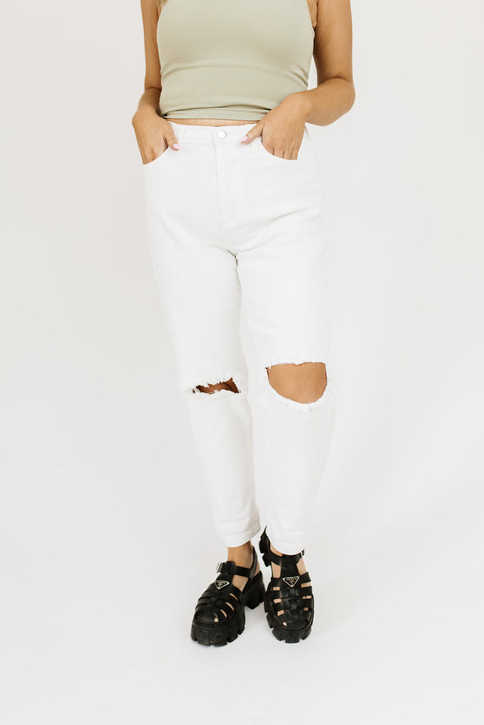 lotus denim // white