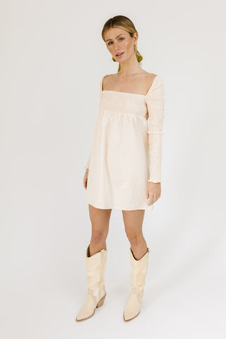 right reasons knit romper // cream