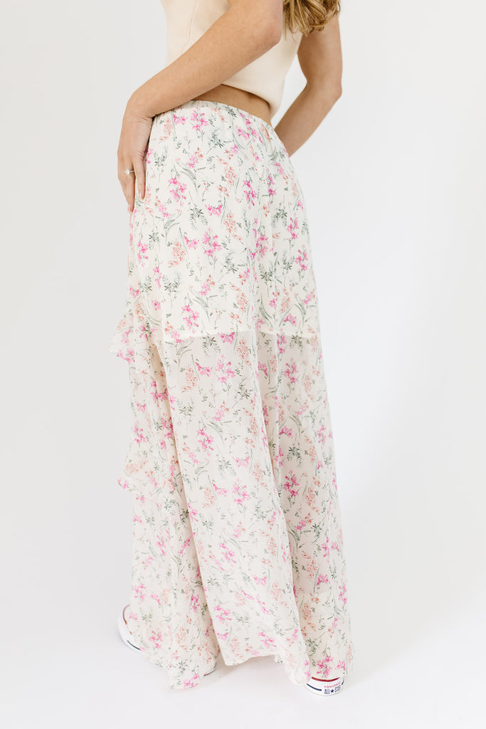whimsy floral maxi skirt