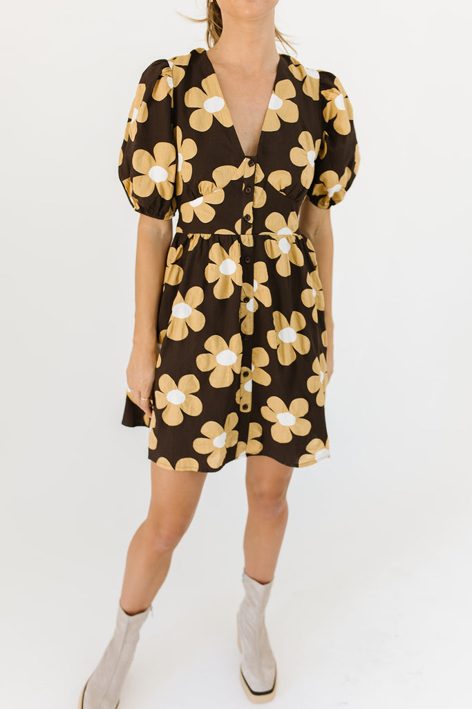take my hand floral mini dress