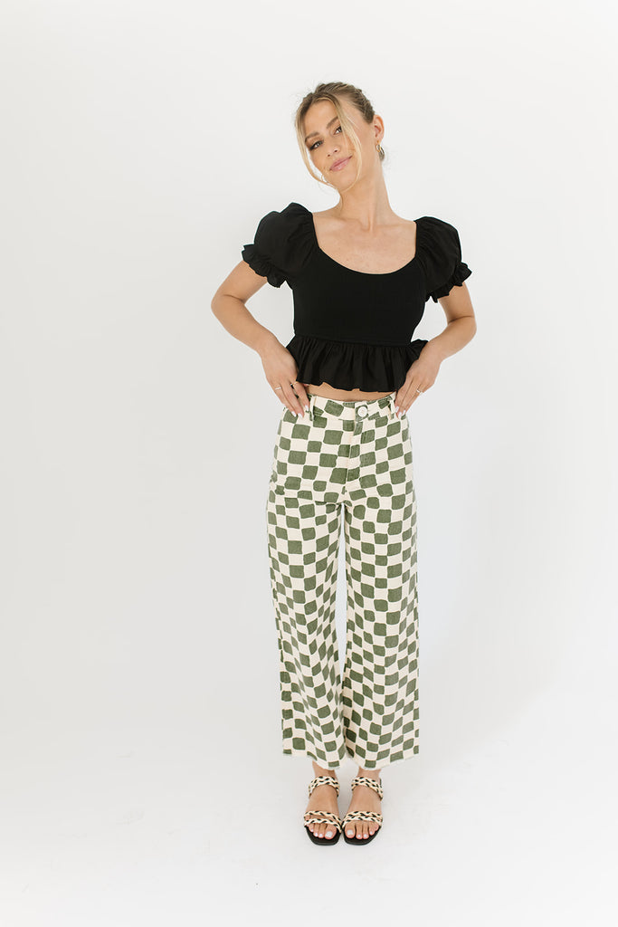 time out smocked top
