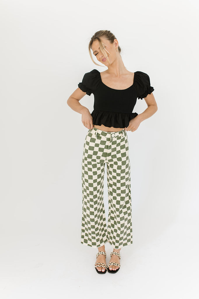 time out smocked top
