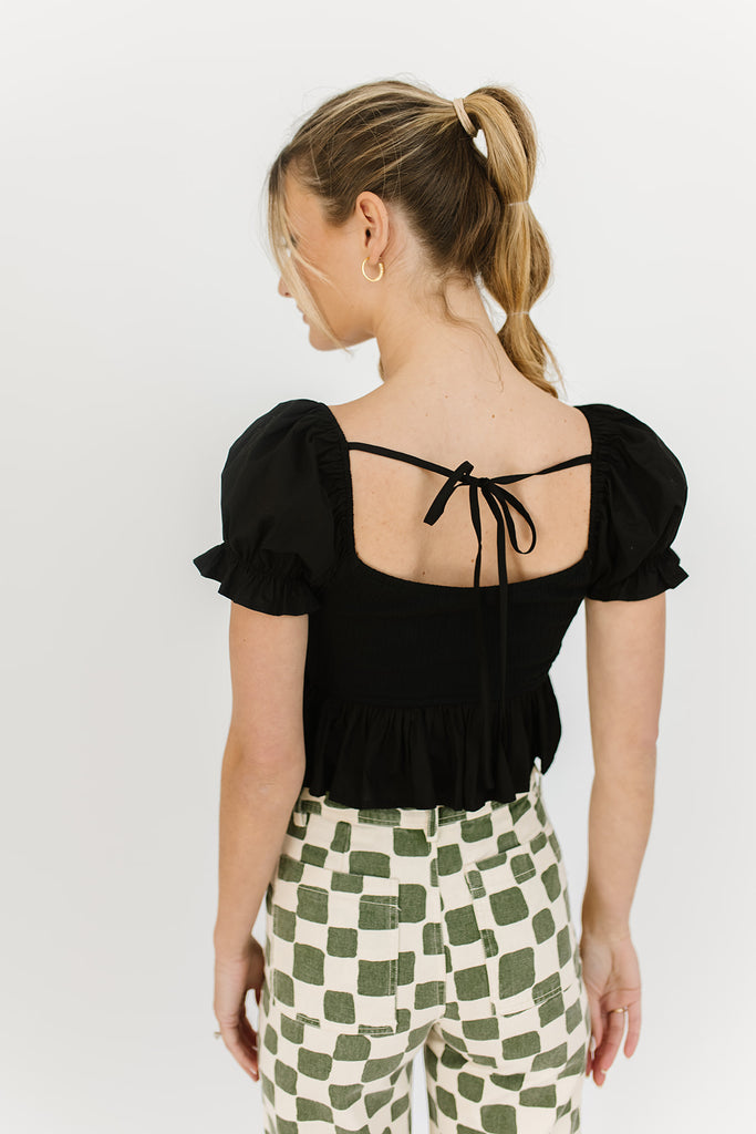 time out smocked top