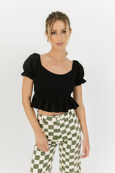 time out smocked top