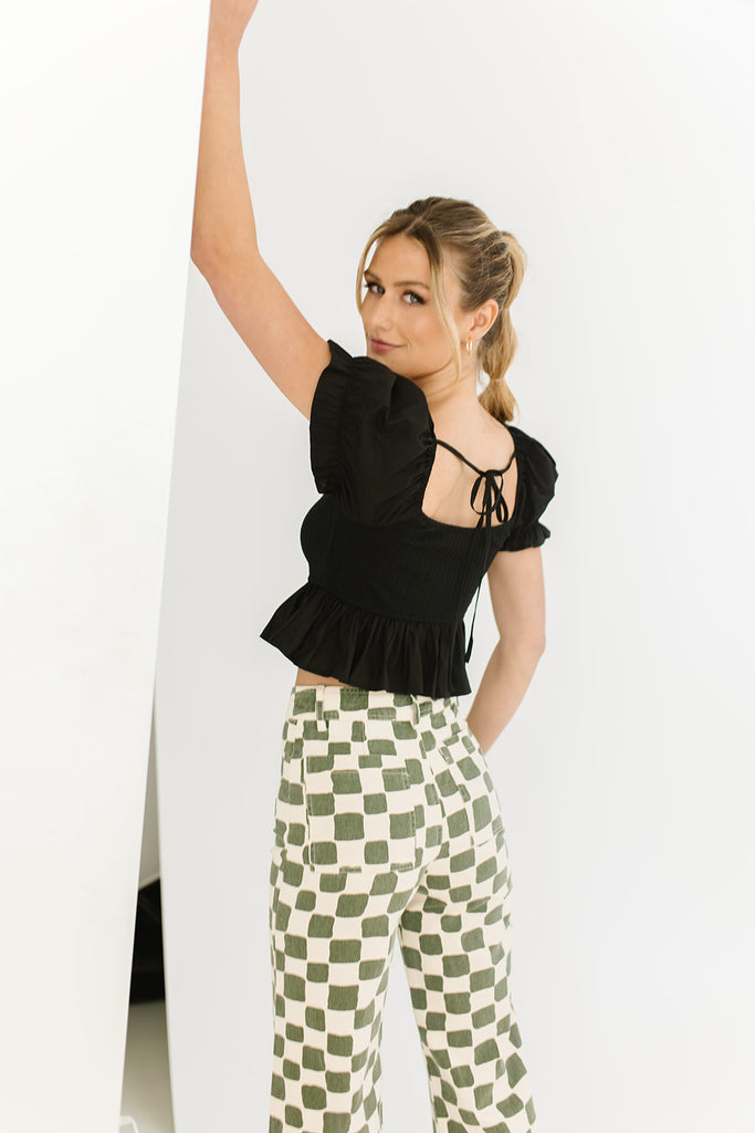 time out smocked top