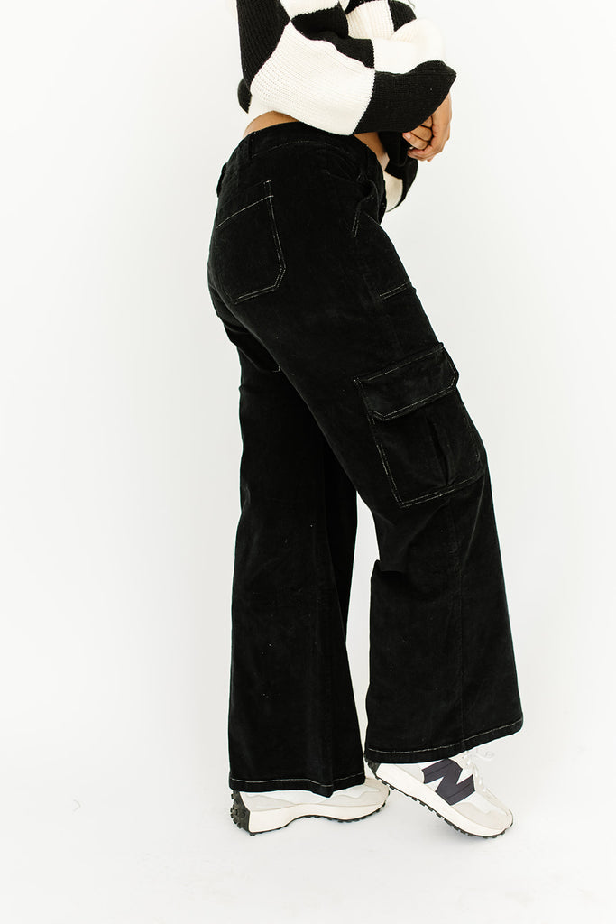 best friend wide leg corduroy cargo pants