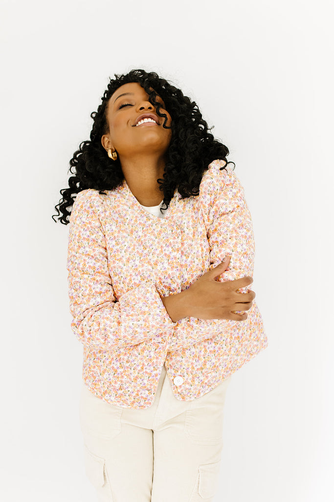 tiffany floral quilted jacket