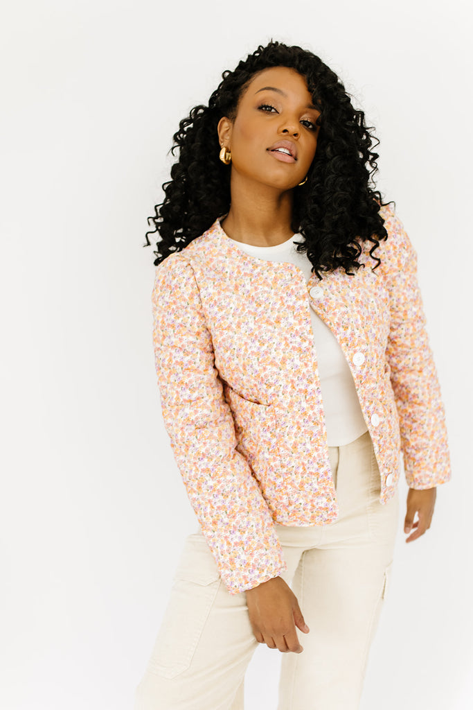 tiffany floral quilted jacket