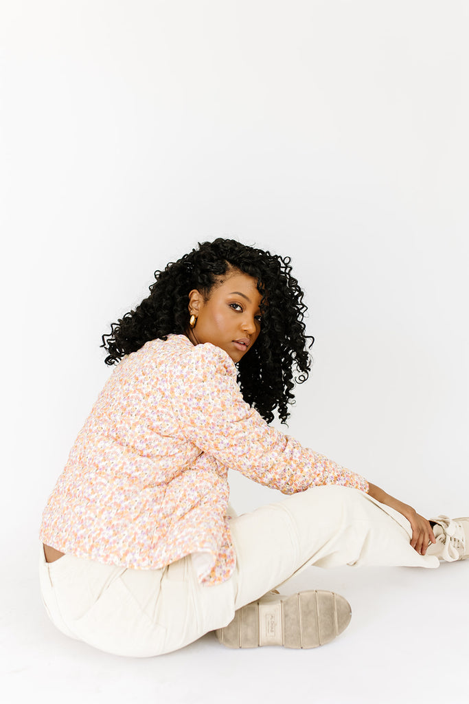 tiffany floral quilted jacket