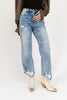 jewel wide leg distressed denim *restocked*