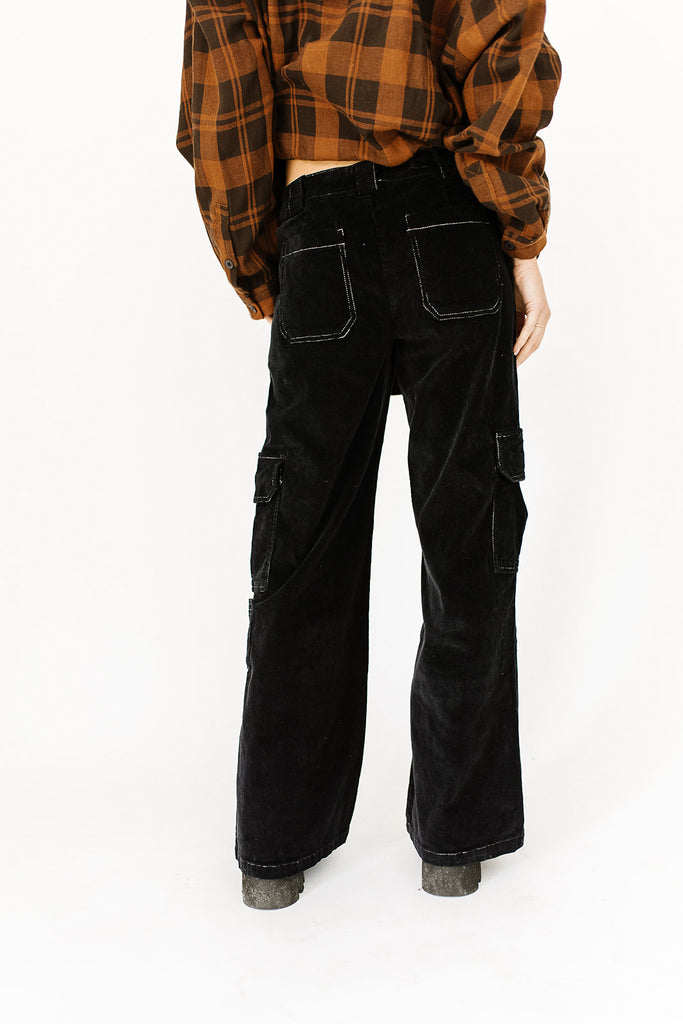 best friend wide leg corduroy cargo pants