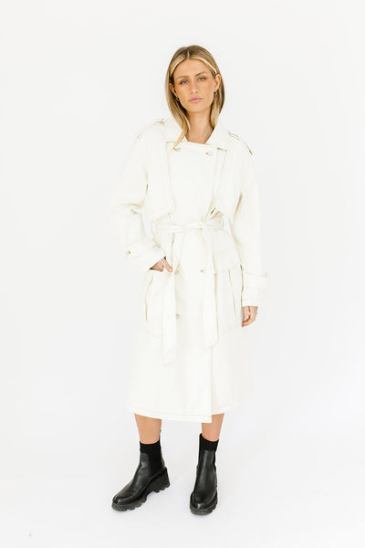 make way denim trench coat