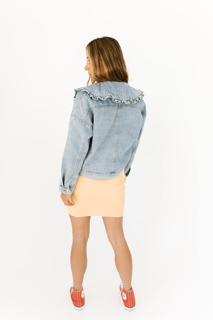 she knows best denim jacket