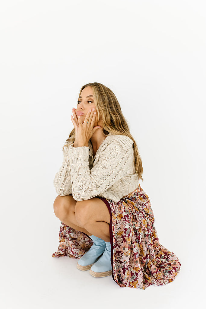 kira floral maxi skirt