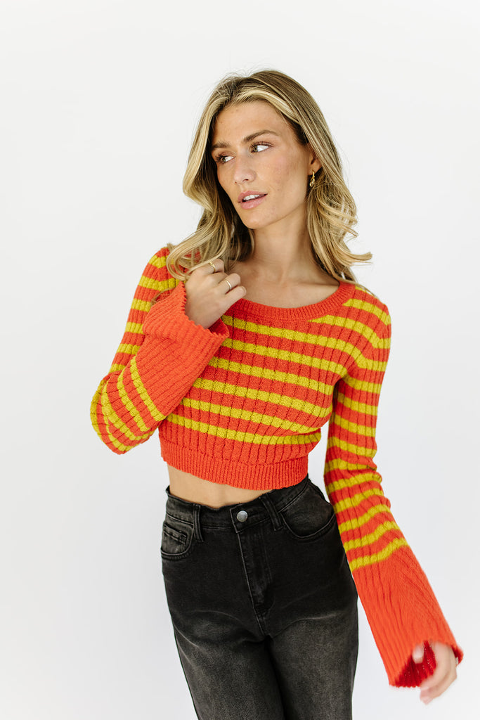 becca striped sweater