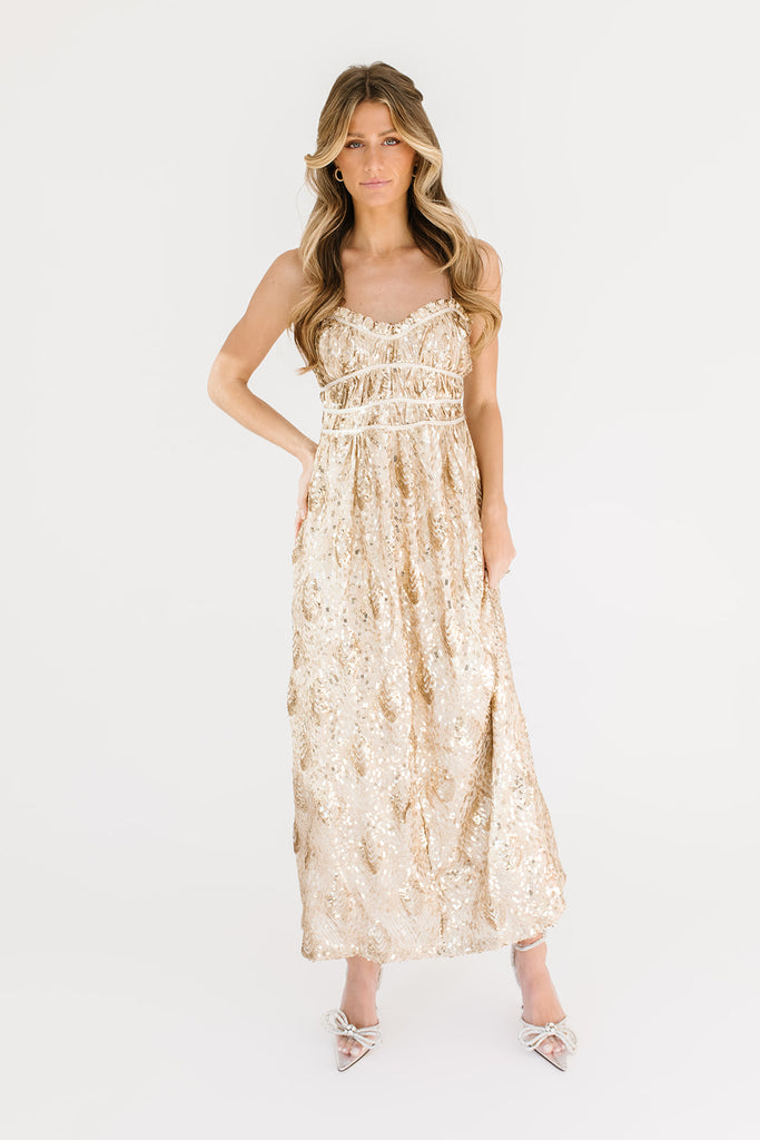 see me again sequin maxi dress