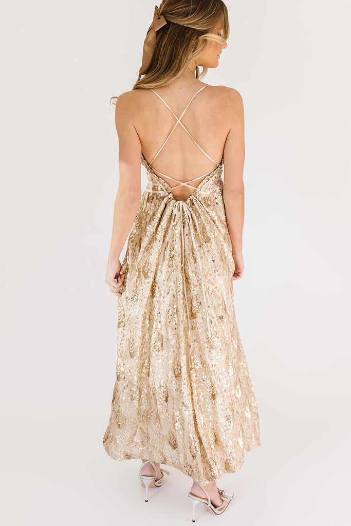 see me again sequin maxi dress