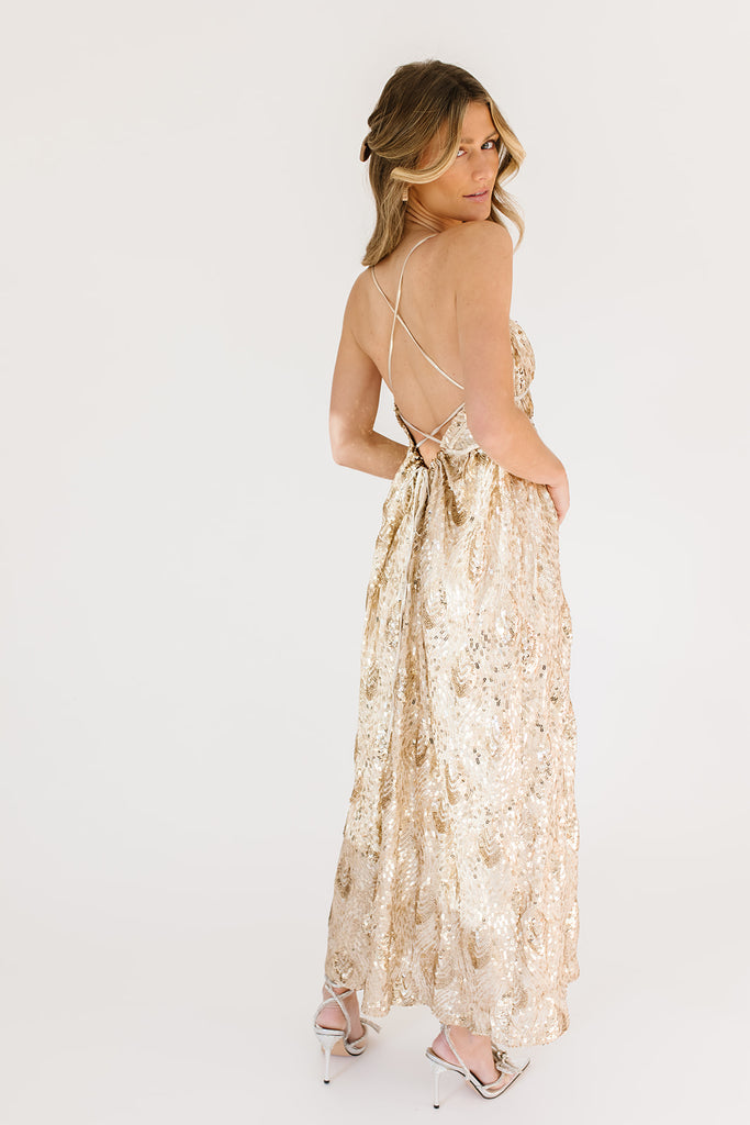 see me again sequin maxi dress