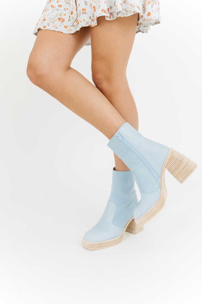 ruby platform ankle boots in celeste blue // free people
