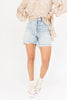 look ahead denim shorts