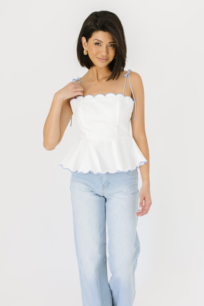 tara scalloped tank