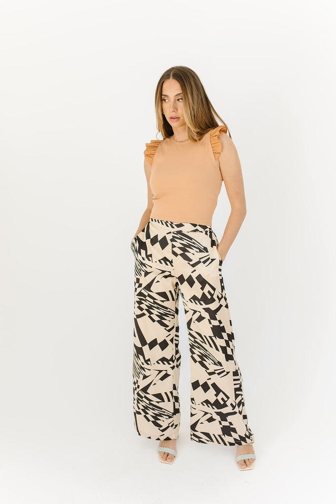 yolo flutter sleeve top