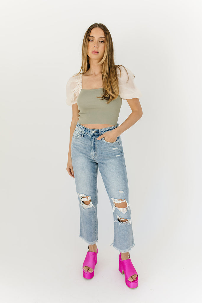 cheri puff sleeve top