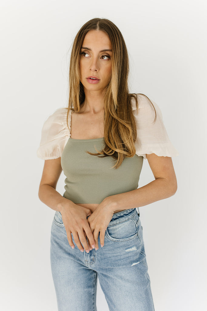 cheri puff sleeve top