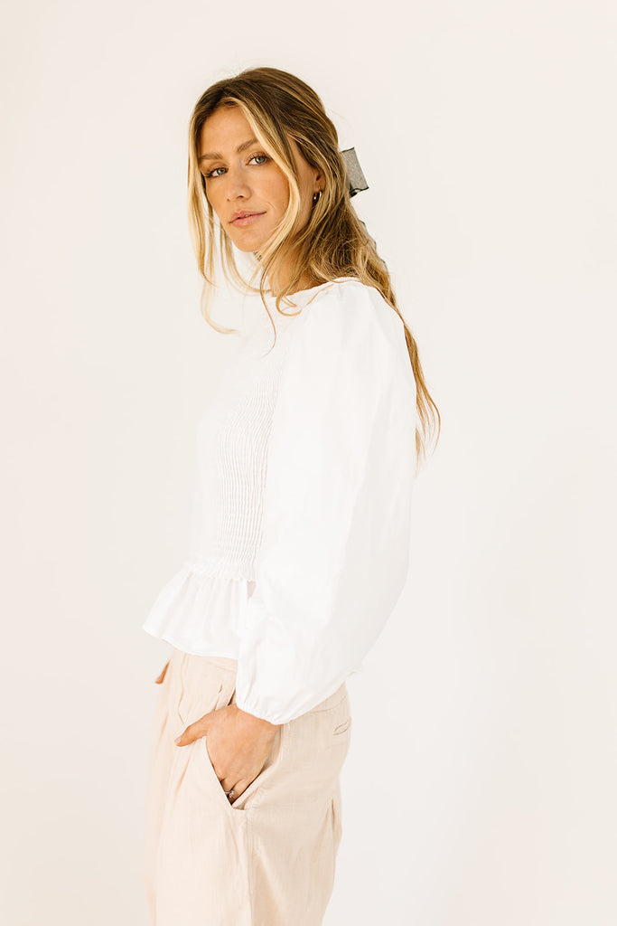 kira smocked top