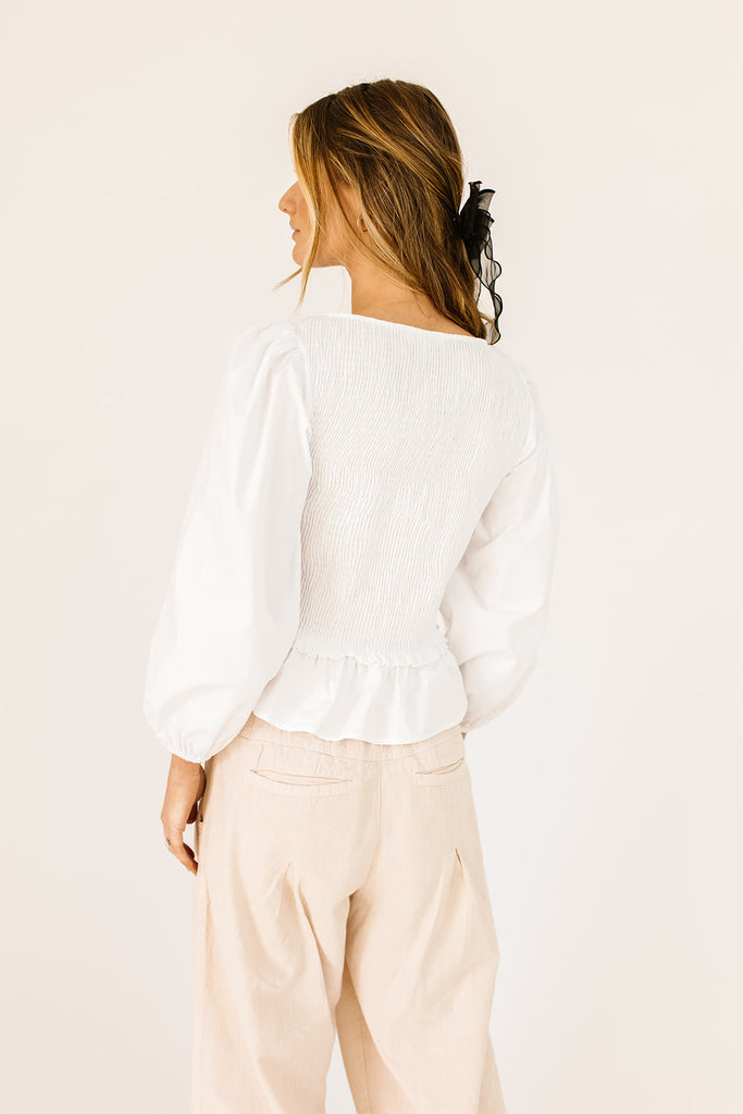 kira smocked top