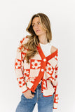 hold please floral cardigan