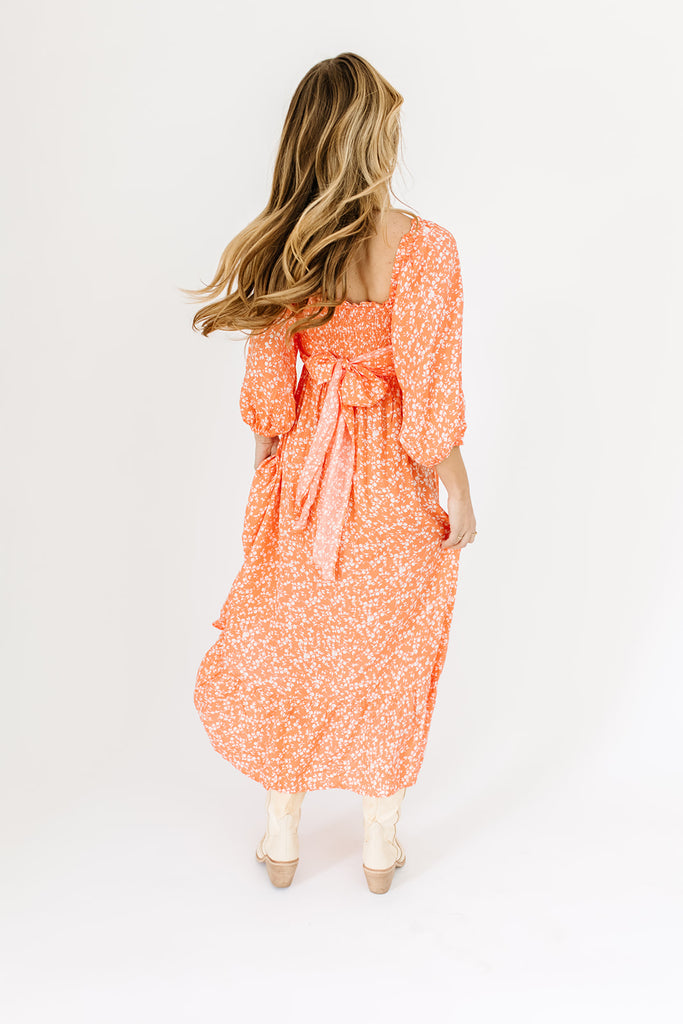 abigail floral midi dress
