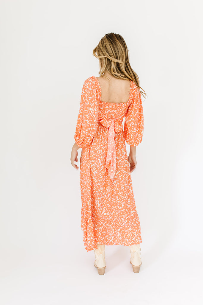 abigail floral midi dress