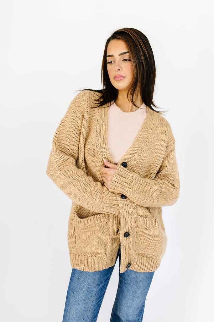 rest easy cardigan // creamy caramel