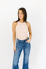 no lies ribbed tank // peach