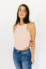 no lies ribbed tank // peach