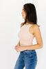 no lies ribbed tank // peach