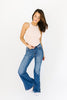no lies ribbed tank // peach