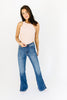 no lies ribbed tank // peach