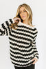 hazel striped crochet sweater